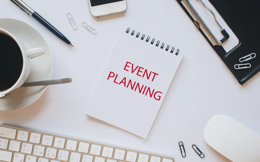 paper with event planning on it